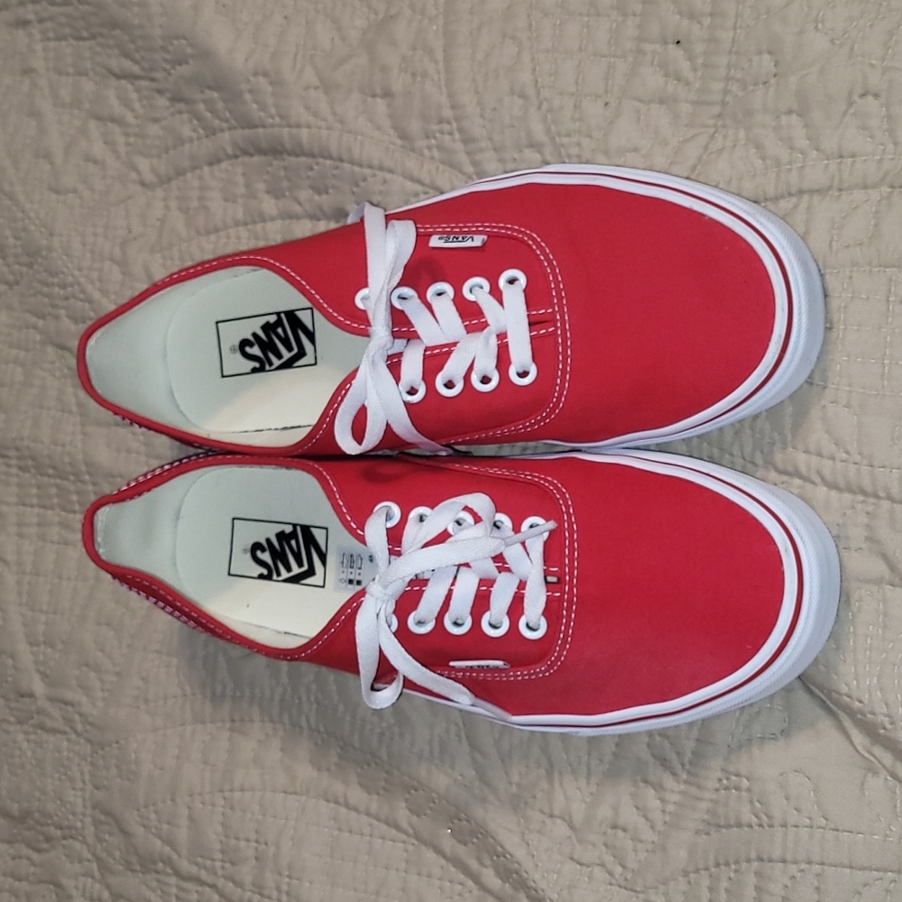 Red Vans mens 10.5